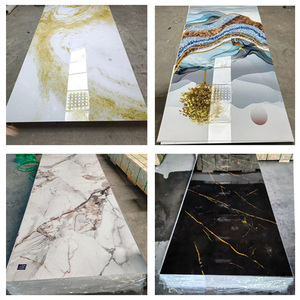 Moderne PVC wandpanelen voor binnendecoratie, waterdichte marmerlook kunststof platen voor badkamer of appartement, UV-bestendige PVC platen - Product Image 2