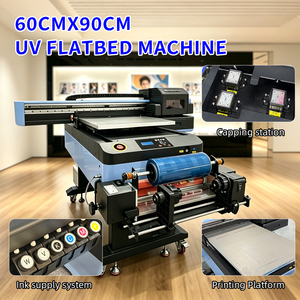 Imprimante DTF à plat UV NY-F6090B 600x900mm avec 3 têtes d'<span class=keywords><strong>impression</strong></span> compatibles Epson I3200 pour <span class=keywords><strong>impression</strong></span> sur acrylique, métal, PVC, bois et signalétique - Product Image 2