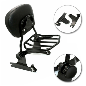 Vente en gros usine - Porte-bagages arrière noir avec dossier pour Softail 2000-2005, Softail Fat Boy 2000-2006 - FLSTF 2001-2006 - Product Image 5