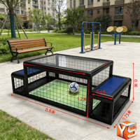 ZDYS Machine de jeu de football de table en métal pour deux joueurs avec support en anglais pour centres commerciaux et prise UE