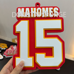 All'ingrosso Fanchain personalizzata calcio oversize Touchdown magnete Jumbo Foam grande LOGO 3D EVA catene di ventaglio collane - Product Image 2