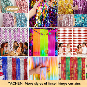 YACHEN <span class=keywords><strong>Tende</strong></span> a <span class=keywords><strong>Frange</strong></span> Metalliche di Qualità 1x2m in Lamina Laser per Decorazioni di Sfondo per Feste di Compleanno, Matrimoni e Capodanno - Product Image 5