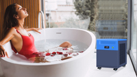Enfriador de Agua Inteligente R410A para Baños de Hielo, Automático, con Alta Productividad, Control de Temperatura, Bomba Autocebante y Motor