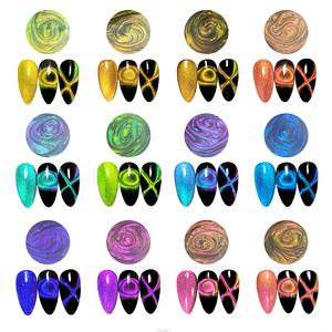 Polvo de Ojo de Gato Camaleón de Grado Cosmético, Pigmento Magnético que Cambia de Color para <span class=keywords><strong>Arte</strong></span> de Uñas, Maquillaje y Manualidades, Brillo de Espejo 3D - Product Image 3