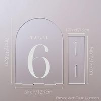Porte-numéros de table en acrylique pour événements, mariages, restaurants et fêtes – Présentoir transparent givré