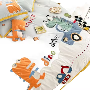 Juego de Ropa de <span class=keywords><strong>Cama</strong></span> de Algodón 100% Lavado con Certificación GOTS al por Mayor, Juego de <span class=keywords><strong>Funda</strong></span> Nórdica, Juego de <span class=keywords><strong>Cama</strong></span> Completo de 4 Piezas, Juego de Ropa de <span class=keywords><strong>Cama</strong></span> <span class=keywords><strong>Infantil</strong></span> - Product Image 6