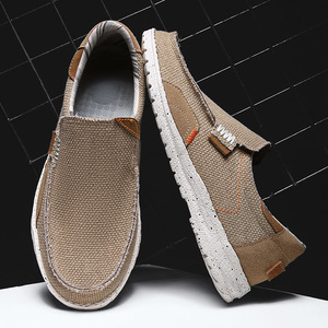 2027 NUOVI Mocassini Casual Trendy KJ da <span class=keywords><strong>Uomo</strong></span>, <span class=keywords><strong>Scarpe</strong></span> Traspiranti in Tela Slip-On per l'Autunno, Modello One-Step Export Leisure - Product Image 2