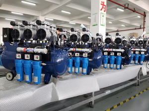 Compressore d'aria silenzioso medico dentale 1500W 50L pompa dell'aria silenziosa olio libero 115PSI 110V/220V serbatoio in acciaio - Product Image 6