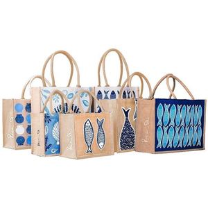 Bolsa de Mano Grande de Yute Natural con Impresión Personalizada, Bolsa de Compras Reutilizable Ecológica - Product Image 6