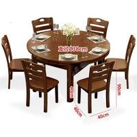Combinaisons de tables et de chaises de salle à manger rondes rétractables en bois massif, style minimaliste moderne pour la maison et les restaurants