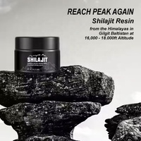 Extrait de Shilajit Pur Naturel en Gros OEM, Résine Liquide de l'Himalaya pour Adultes, 600mg, 50g par Bouteille, Améliore la Mémoire