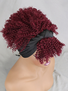 Perruque <span class=keywords><strong>Bandeau</strong></span> Afro Kinky Bouclée en <span class=keywords><strong>Cheveux</strong></span> Humains Courts 99J pour Femmes Noires - Vente en Gros - Product Image 4