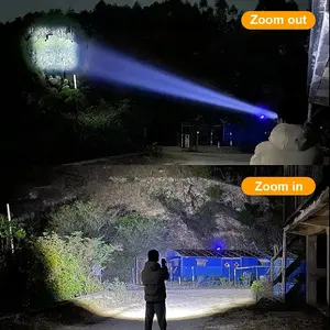 P70 3000 Lumen Power Bank Rechargeable Telescopic Zoom 100000 Lumens Waterproof Powerful Led Tactical Lanterns Flashlight