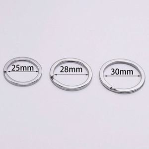 Iron Electroplated Key Rings Round Flat Keychain Accessories Gold Color Multi Specification - Product Image 4