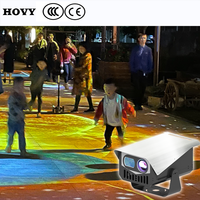 Perangkat Lunak/Sistem Lampu Proyektor Interaktif Atraksi Malam Hari Permainan Proyeksi Lantai/Tanah Interaktif Full HD 1080p Fokus Otomatis