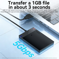 VegGieg Case per HDD 2.5 SATA a USB 3.0, Adattatore per Disco Rigido, Box per SSD, Case Tipo C 3.1, Enclosure Esterno per HDD