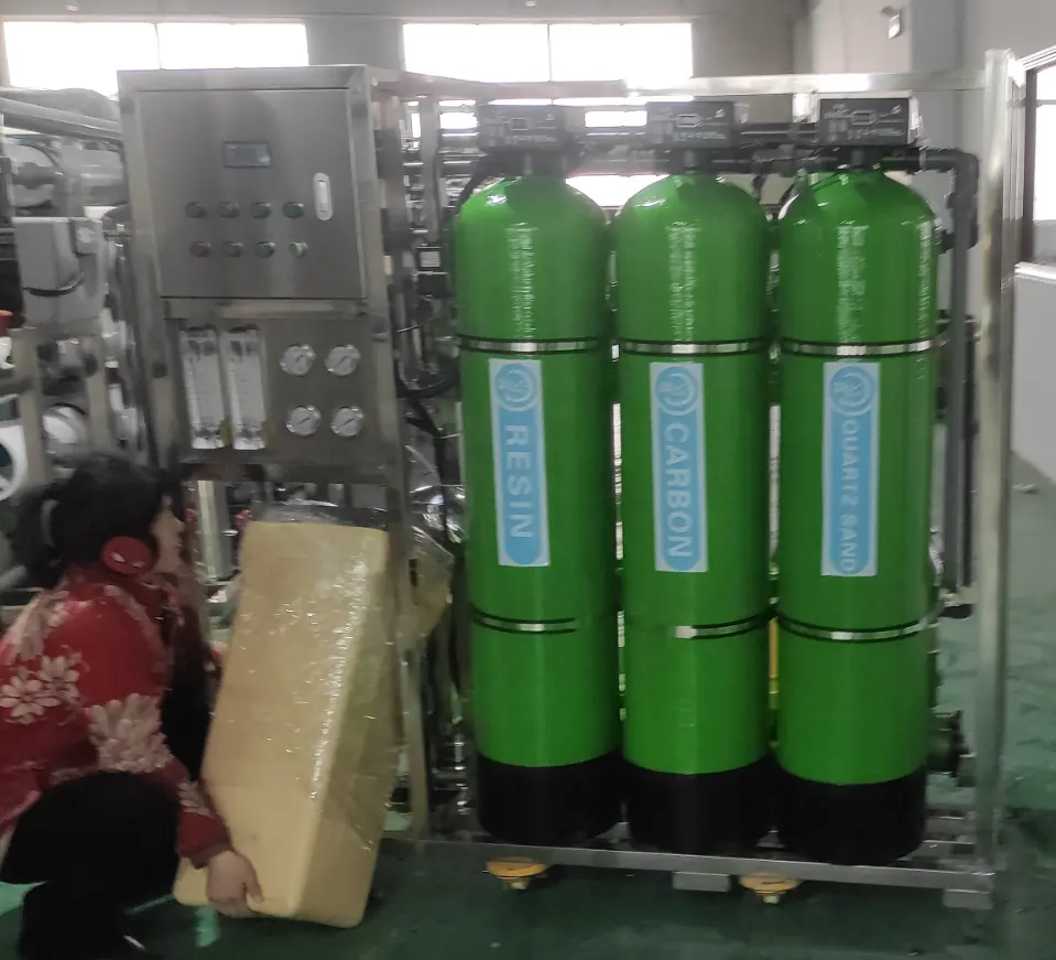 cheap RO 1 ton reverse osmosis purified water treatment 1000L/H industrial pure water machine direct drinking water equipment
