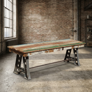 Bancs de jardin en fonte, style industriel antique, mobilier d'extérieur pour terrasse et parc - Product Image 2