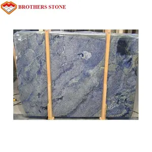 2022批发中国供应商蓝色天然石材固色蓝色花岗岩台面桌墙