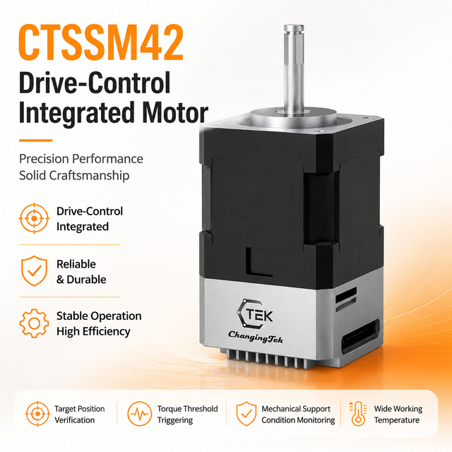 CTSSM42 Compact Drive-Control Integrated Motor with Rotary Encoder for Precision Position Control Automation