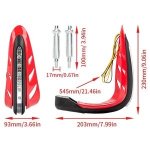 Piezas de parabrisas modificadas, cubiertas de guardamanos para moto de cross, puños de motocicleta, protectores <span class=keywords><strong>LED</strong></span> para motociclista, protector de mano Universal - Product Image 2