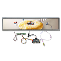 Layar LCD bar memanjang 24 inci 1920x360 yang banyak digunakan, panel LCD TFT IPS layar ultra lebar 24 inci untuk toko departemen