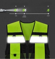 Avec Logo Custom Led Work Engineer Vêtements de sécurité réfléchissants Veste Construction industrielle Gilet de sécurité en maille haute visibilité