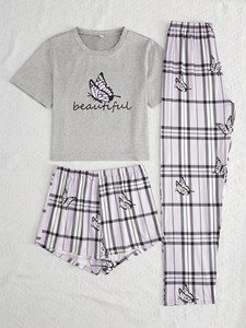 <span class=keywords><strong>Pijamas</strong></span> de Mujer al por Mayor, Estilo Romántico, Tejido de Punto Suave y Cómodo para <span class=keywords><strong>Verano</strong></span>, Primavera y Otoño - Product Image 2