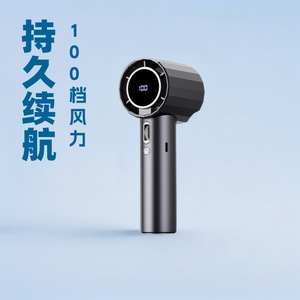 Mini Ventilador Portátil Sin Aspas, 100 Velocidades, Pantalla Digital, Recargable por USB, Opciones de Color Gris, Blanco y Rosa - Product Image 3