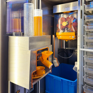 Kiosque à jus d'<span class=keywords><strong>orange</strong></span> frais automatique contrôlé par IoT intelligent avec écran interactif de 21,6 pouces, solution de vente interactive - Product Image 2