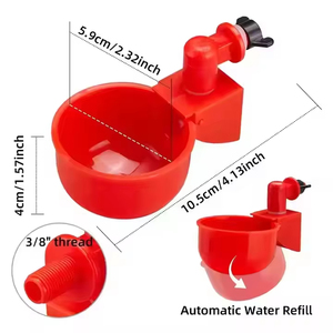Bebedero y Comedero de Plástico para Pollos, Kit Automático de Agua para Aves de Corral, Bebederos para Todo Tipo de Animales - Product Image 2