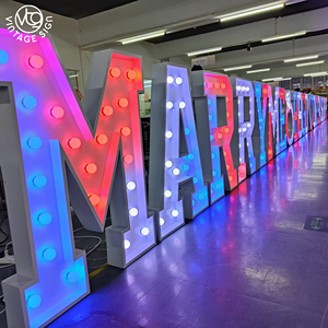 Bombillas personalizadas Marque letrero iluminado marquesina letras Led bombillas Led letras del alfabeto 4 pies bombillas marquesina letras signos - Product Image 2