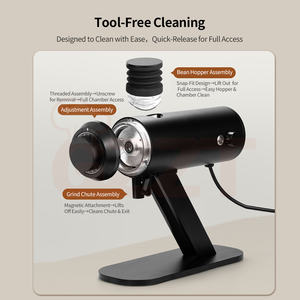 Moteur sans balais à fréquence variable, meule plate de 64 mm, moulin à café expresso, vitesse réglable de 600 à 1800 tr/min - Product Image 4