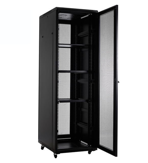 Custom High Quality 42U Fireproof SPCC Steel IP20 Protection Data Center Server Rack Network Cabinets Powder Coated 800kg Static