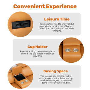 OEHOME Modern Power Recliner Sofa Set 5-<b>Seat</b> Modular Sectional <b>Storage</b> Console USB Ports Polyester Tufted Upholstered - Product Image 6