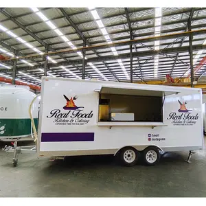 Mobile Food Cart Street Food Van Ice Cream Food Trailer Truck Fully Equipped With Toilet For Sale