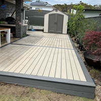 Terrasse en composite WPC co-extrudé de conception moderne, imperméable, installation par clic