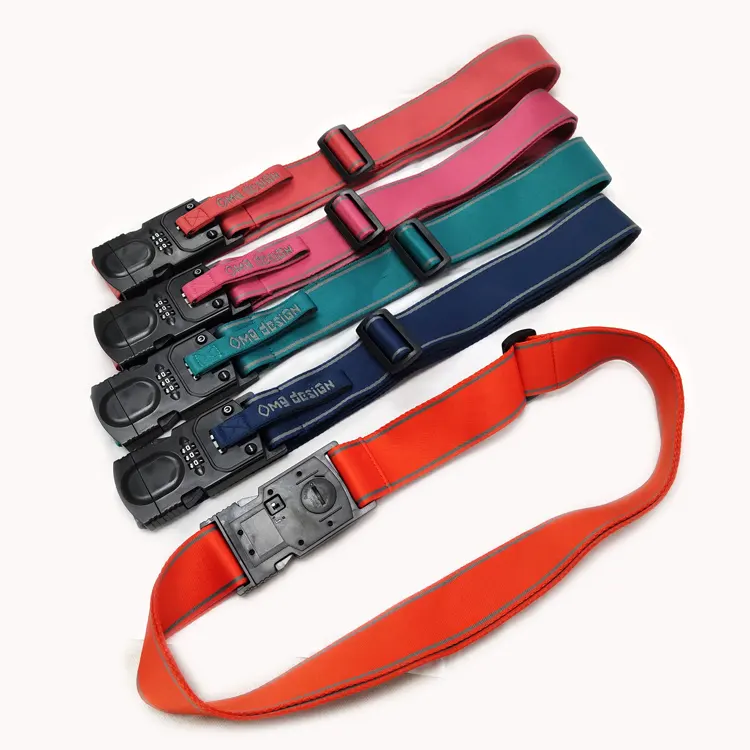 Zware Rubber Koffer Bandjes Rubber Verstelbare Reizen Bagage Tas Riem Bandjes Met Schaal En Tsa Slot