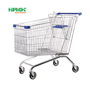 चीन कारखाने की कीमत 270l सुपरमार्केट शॉपिंग कार्ट 4 यूनिवर्सल पहियों और धातु के बहुमुखी और टिकाऊ ट्रॉली के साथ - Product Image 5