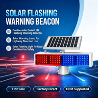 Balise clignotante solaire pour travaux routiers, lumière d'avertissement LED double face pour déviation sur autoroute, lampe de signalisation routière CYJT