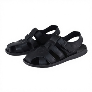 Sandalias de Hombre de Cuero Genuino de la Mejor Calidad, Sólidas, Cómodas, Casuales, para Exteriores, Flexibles, Ligeras, con Plantilla de PU Antideslizante - Product Image 2
