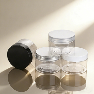 Tarro de plástico PET de 50ml, 60ml, 100ml, 120ml, 150ml con tapa de rosca de aluminio para cremas cosméticas, lociones, exfoliantes, barro, arcilla y slime. - Product Image 6