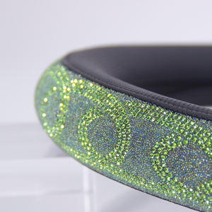 Housse de <span class=keywords><strong>volant</strong></span> en strass tendance, taille universelle, antidérapante, en <span class=keywords><strong>cuir</strong></span>, pour l'amélioration de l'intérieur de la voiture - Product Image 2