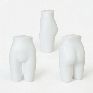 Maniquí de Medio Cuerpo para Mujer, Soporte de Exhibición de Plástico Blanco para Panties, Lencería y Shorts - Product Image 2