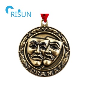 Medallas <span class=keywords><strong>de</strong></span> Esmalte Personalizadas para Clubes <span class=keywords><strong>de</strong></span> Teatro, Medalla <span class=keywords><strong>de</strong></span> Corona, Premios <span class=keywords><strong>de</strong></span> Teatro, Medallón para Actores y Intérpretes - Product Image 5