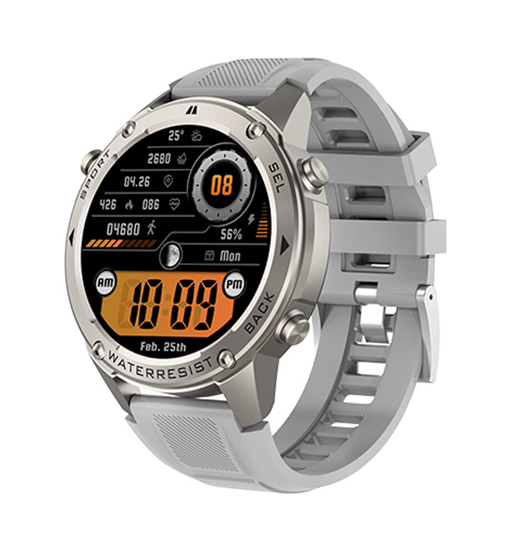 2026 DM56 Men Fitness Tracker Smart Watch 1.43inch Amoled Touch Screen 5ATM Waterproof Compass GPS Sport Relojes Smartwatch