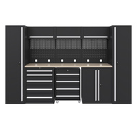 Gabinetes de herramientas y bancos de trabajo metálicos modulares de gran venta para garajes y talleres de reparación de automóviles