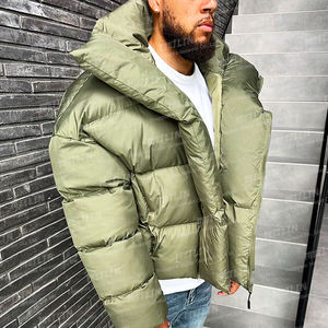 مصمم مخصص ملابس الشارع خفيفة للغاية بطة أوزة النسيج مبطن بومبر فقاعة أسفل سترة الشتاء المتضخم - Product Image 3