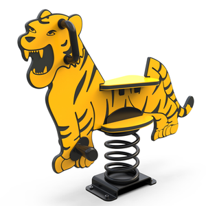 Jouet cheval à bascule tigre pour enfants, <span class=keywords><strong>2</strong></span> diapositives et 1 balançoire, équipement de terrain de jeu extérieur - Product Image 1