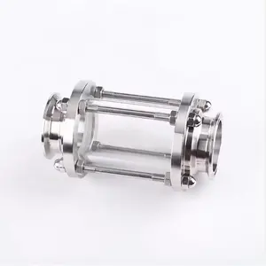 Factory Direct Sells Sanitary Stainless Steel 304/316 Pipe Fittings Sanitary Tri Clamp Straight Tubular Sight Glass